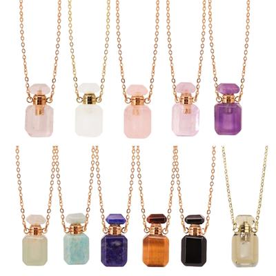 Öldiffusor Flaschen Anhänger Halskette Edelstahl Kette Choker für Frauen Verstellbare Länge Halskette Party Schmuck