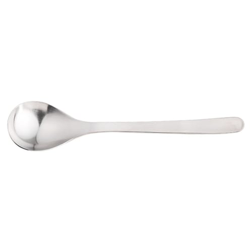 Sori Yanagi's Tsubame-Sanjo Stainless Steel Dessert Spoon Features a Simple Form for Ease of Use. Its Refined Design Ensures a Smooth Mouthfeel and Is