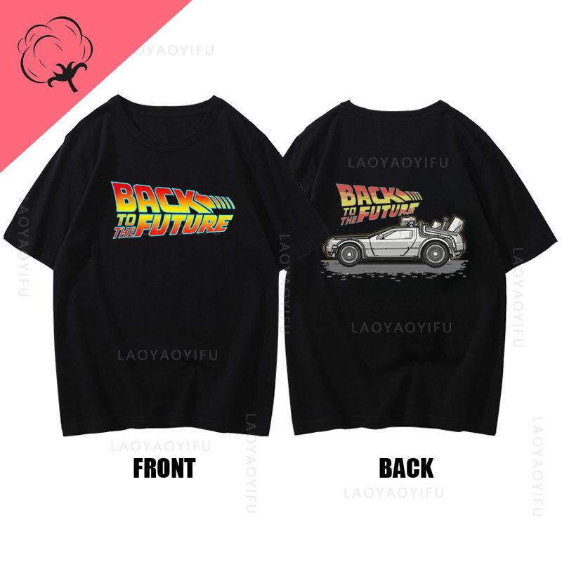 

Back To The Future Theme 100Cottn Streetwear Mens T Shirts Clothing Short Sleeve Tees Y2k Women Funny Graphic Gym Summer tops 4XL