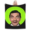 M-Mr Bean Coperte Calde Morbide Copriletto Peluche per Bambini Copriletto Pattern Decorazione Casa Copriletto in Flanella Copriletto per Divano Letto