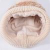 Winter Knit Pom Pom Beanie and Touch Screen Gloves Set for Women Warm Ear Flap Hat 2 Piece