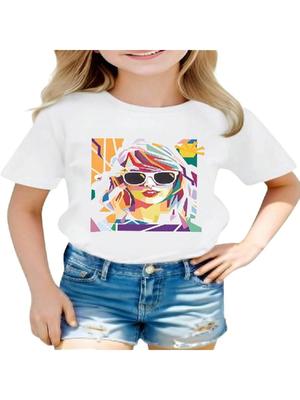 Girl Country Music T-Shirt - Kids Singer Letters Graphic Birthday Shirts Gifts Fan Song Tour Concert Outfit Top