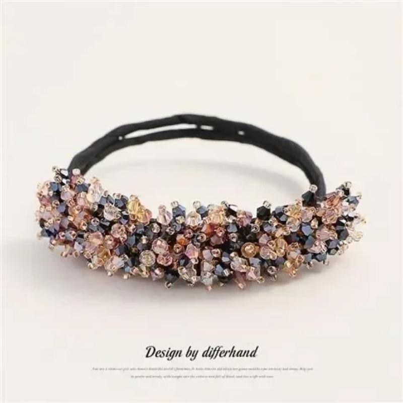 

1 шт., хрустальная волшебная булочка, элегантные ободки для волос, пончики, заколки для волос, модные женские аксессуары для укладки волос своими руками blue multicolor