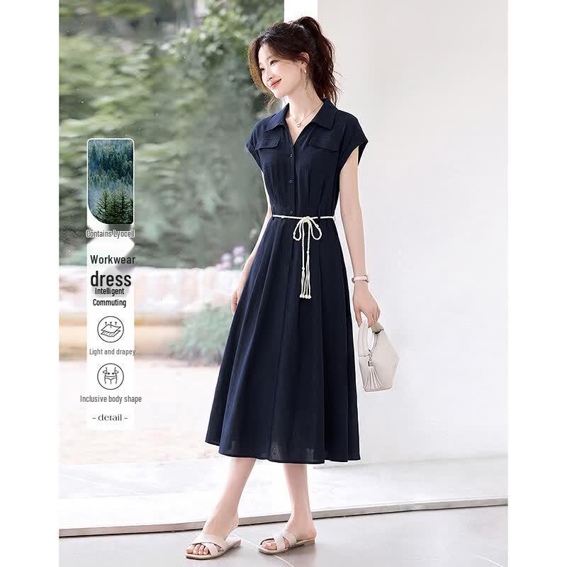 Likewater Years Simple Elegant Workwear Sleeveless Midi Dress