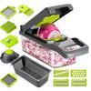Vegetable Chopper Dicer and Slicer, Oricean® 7 Stainless Steel Blades, with Storage Container