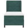 Box Spring Bed with Headboard Dark Green 200 X 100 Cm Velvet