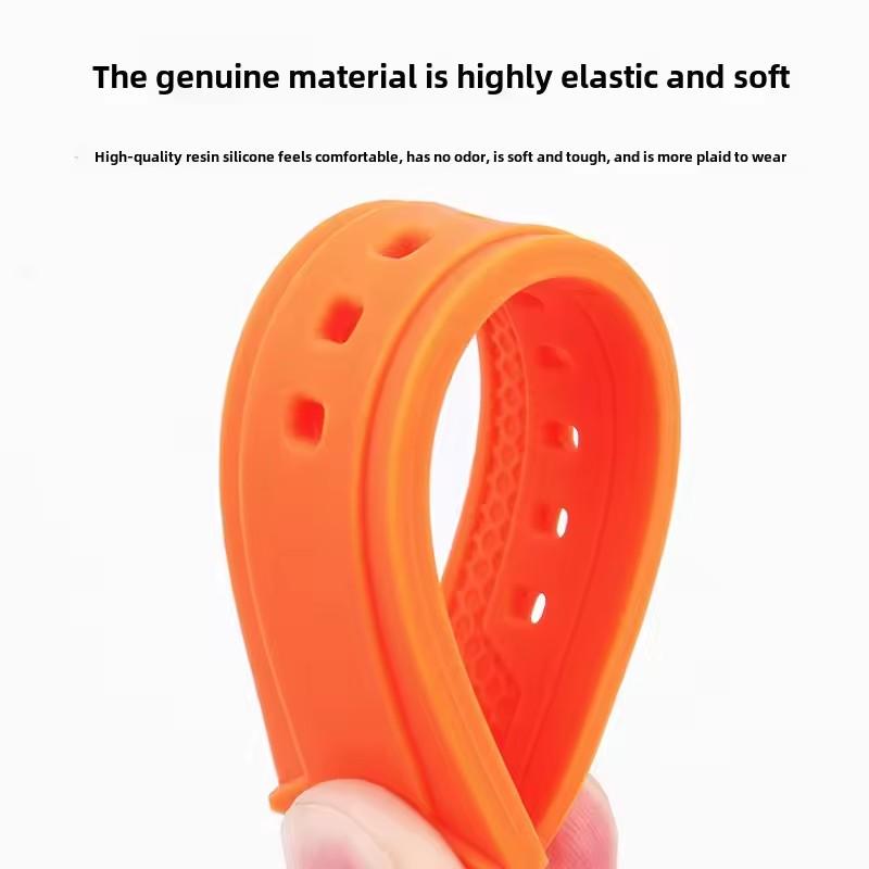 Wypukły interfejs 24*11mm 24*12mm silikonowy pasek do ORIS AQUIS Bransoleta nurkowanie męski gumowy zegarek Pasek Wodoodporne Paski do zegarków