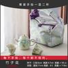 Guochao Hand-Painted Rose, A Pot Of Two Cups Set, Portable Cloth Bag, Outdoor Tea Drinking, High-Value Light Luxury Travel Tea Set