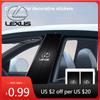 Interior Stickers Lexus Car Styling B-Pillar Center Column PET Decals Emblem Stickers For ES300 RX330 RX300 GS300 IS250 IS200 CT