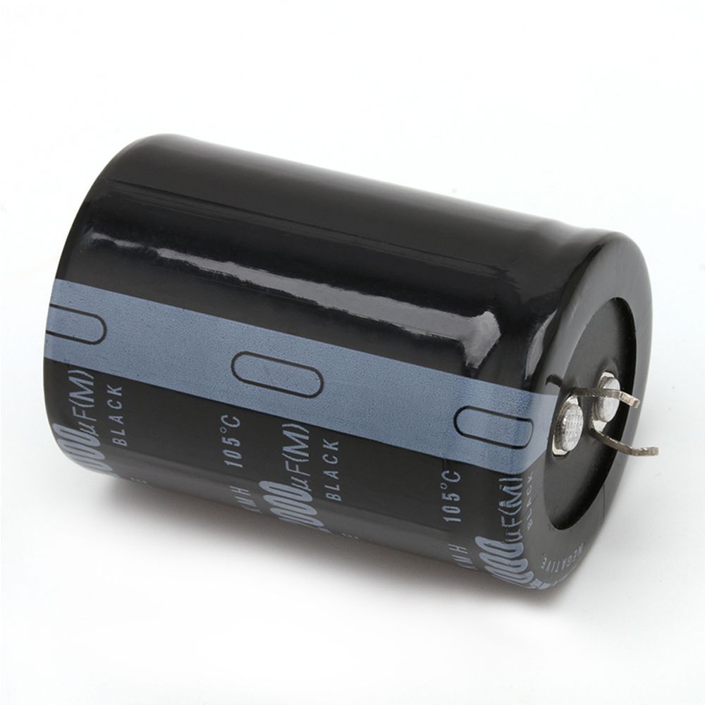 Black Electronic Components Electrolytic Capacitor Inline Capacitor 63V 22000UF Amplifier Sound