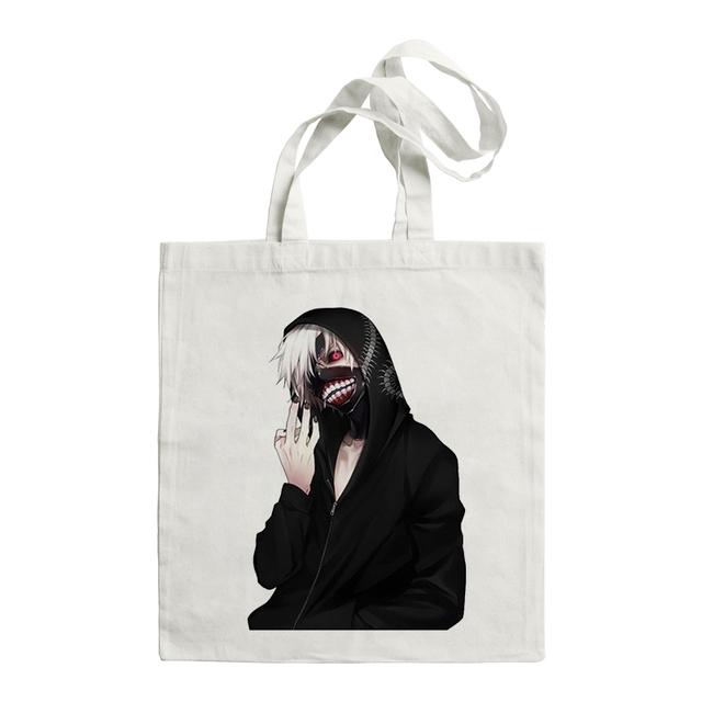 Japan Anime Kaneki Ken Tokyo Ghoul Canva Bag Harajuku Gothic Style Shopper Large Capacity Women Bag Shoulder Bag Vintage HandBag