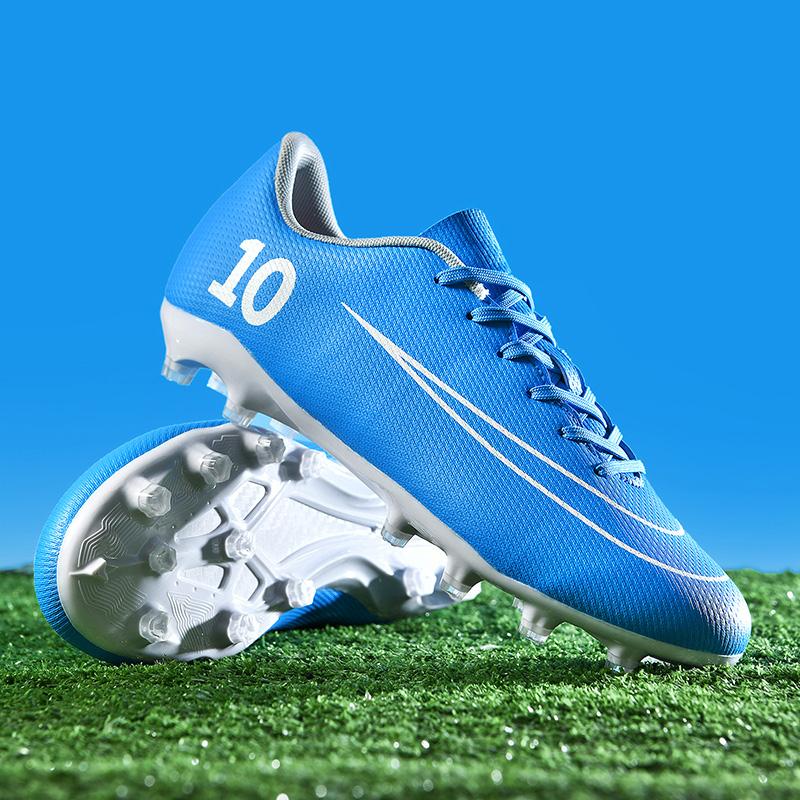 Men Soccer Shoes Professional Field Football Boots FG/TF Grass Training Futsal Soccer Sneakers Anti-Slip Ankle Cleats Shoes31-46