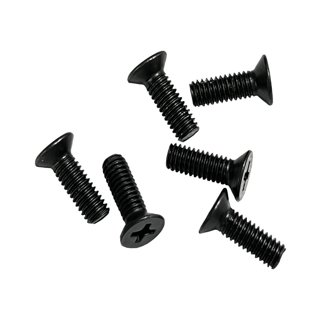 Motorcycle Master Cylinder Front Brake Reservoir Cover Cap Screws Replacement M4x0.7x12mm Black 6-Pack