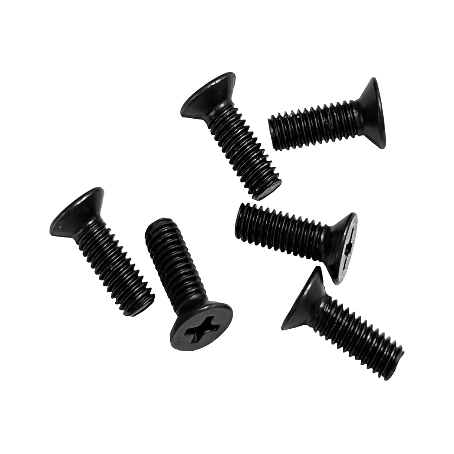 Motorcycle Master Cylinder Front Brake Reservoir Cover Cap Screws Replacement M4x0.7x12mm Black 6-Pack