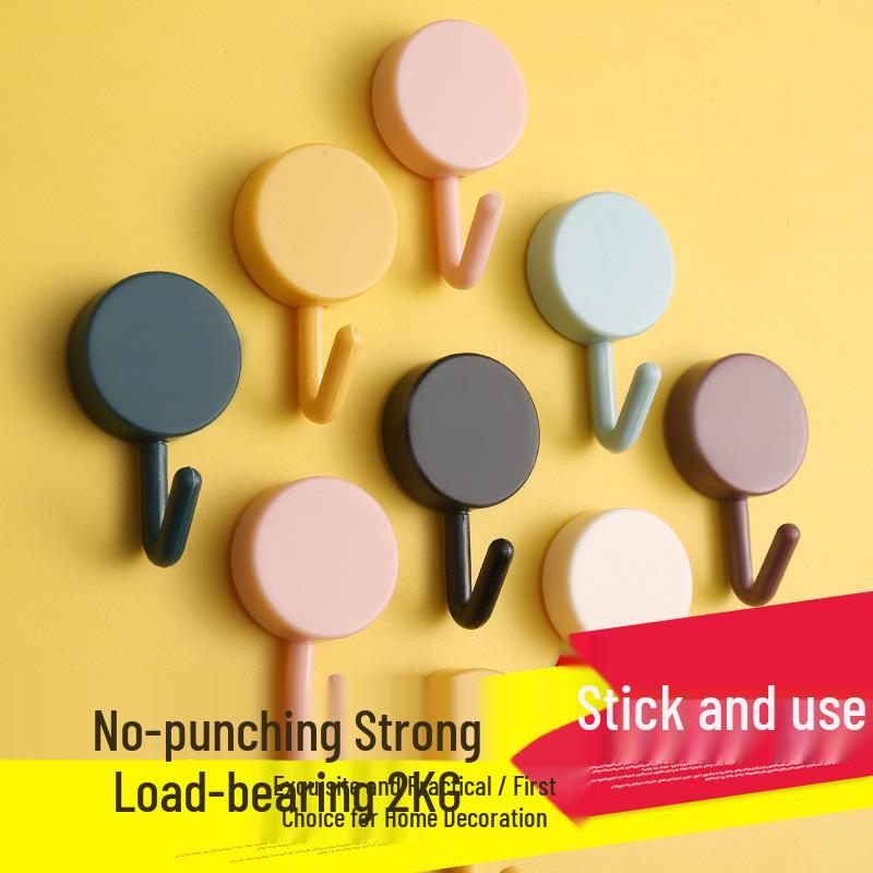 Macaron Adhesive Hook: No-Trace, No-Punch Door & Wall Hook
