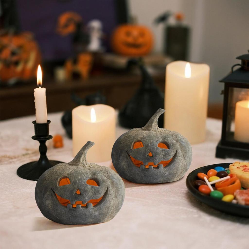 Halloween Pumpkin Lantern Light Up Pumpkin Decorations Halloween Decorations Home Props Party Supplies LED Lamps Tabletop Decor