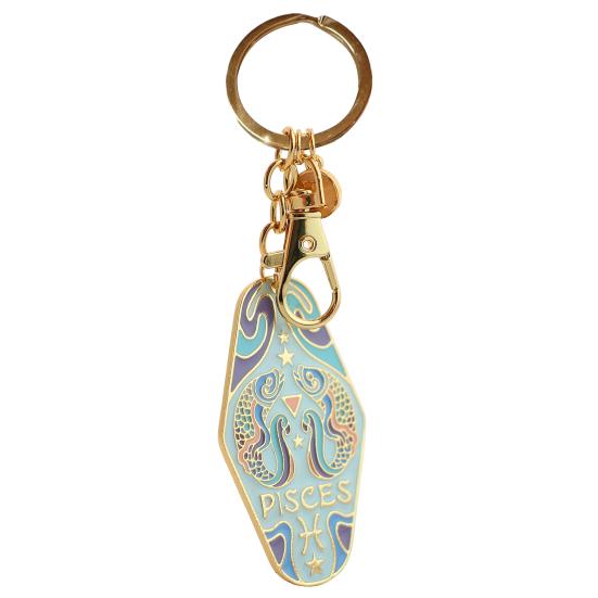 Zodiac Constellation Keychain Bag Bohemian Style Hotel Retro Motel Car
