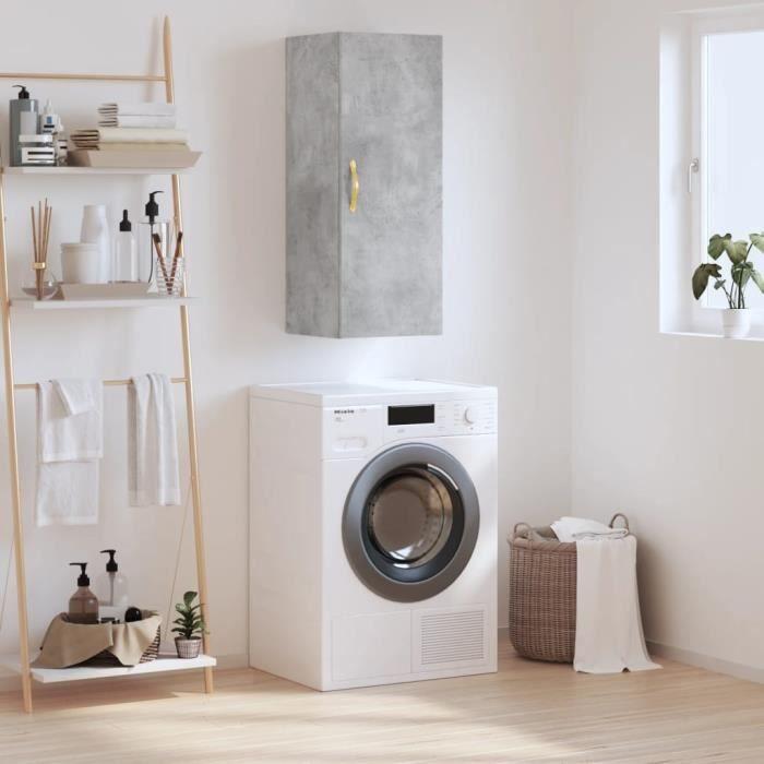 VidaXL Armoire murale gris béton 34,5x34x90 cm 828840