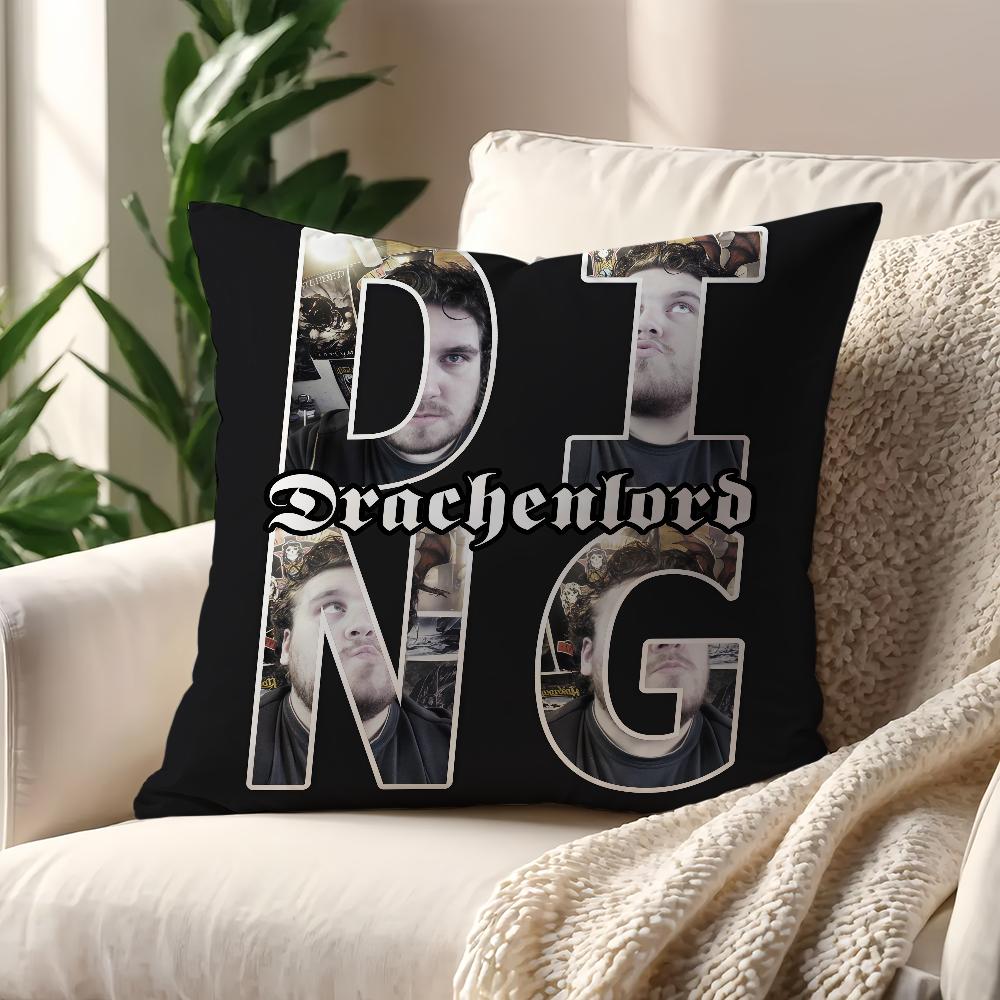

D-Drachenlord R-Rainer w cushion cover For Pillow Sofa Printing Decoration Room Home Office Coffee Shop Car Nordic Simplicity 22x22Inch
