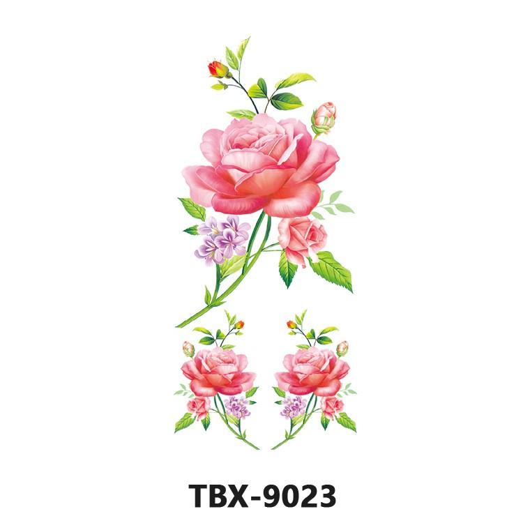 6/1 Sheets Waterproof But Removable Colorful Temporary Tattoo Flower Tattoo