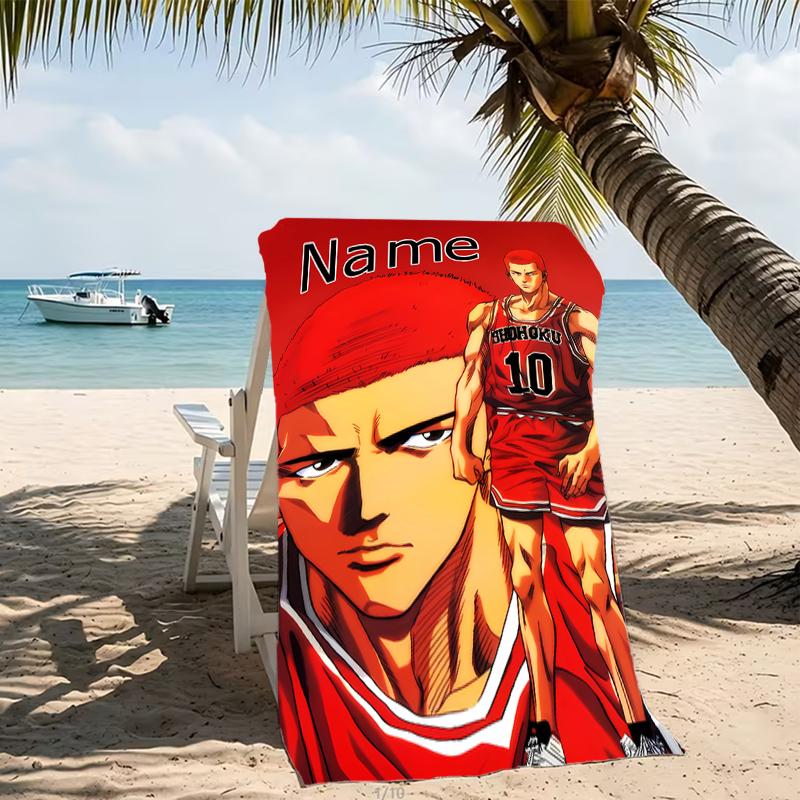 Customizable Personalized Beach Towels Sakuragi Hanamichi Themed designs.Suitable for the Beach, Yoga, Sports;ideal As Beach Accessories
