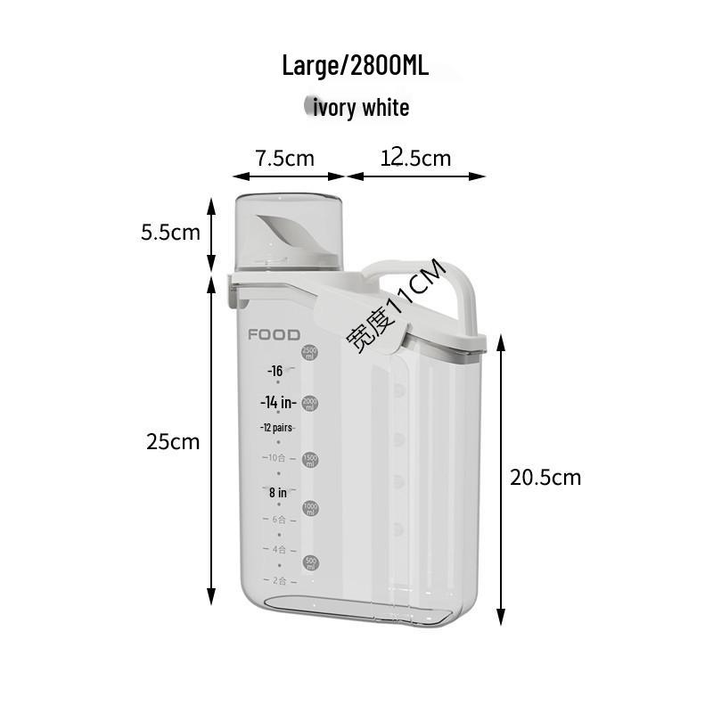 Vzduchotěsná skladovací nádoba odolná proti vlhkosti na obilí, cereálie, krmivo pro domácí zvířata, rýži a čaj