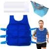 Isväst Kylande Säkerhetsväst Utomhus Högtemperaturkläder Justerbar Kyljacka Sommar Utomhus Kylväst med Ispaket
