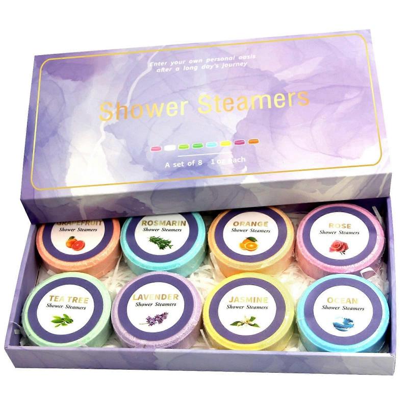 Duschdampfer 8er-Pack Bio Ätherisches Öl Duschbomben für Frauen und Männer Langanhaltende Entspannung