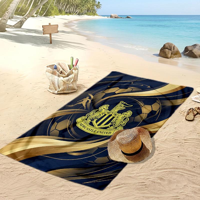 Newcastle United Football Print Beach Towel, Large Soft Quick Dry Towel for Beach Camping Swimming