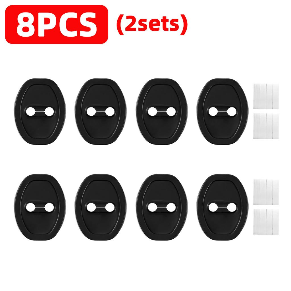 PINMOAP Car Door Lock Buckle Protective Cover Anti-Collision Door Lock Buckle Silicone Protective Cover Shock-Absorbing Pad
