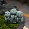 Latest Durable Miniature Statue Exquisite Cute Little Monks Figurine Handmade Zen Garden Ornament Aquarium Decor