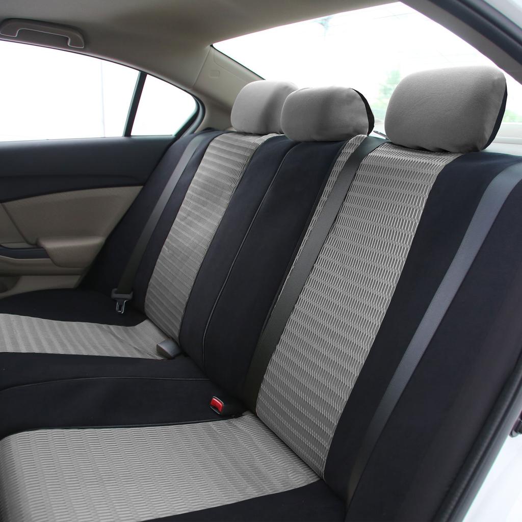 FH Group Group Full Set of Car Seat 3D Air Universal Split Rear Airbag for SUVs and Sedans Imported from FB060GRAY115 (FH International) Covers, Gray,