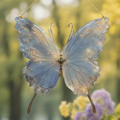 1 Stück Schmetterling Hängedekoration Funkelndes Fensterornament Anhänger Acryl, Vier-Jahreszeiten-Dekoration, Neuheit Hausdekoration, Perfekt Langlebig für Schlafzimmer