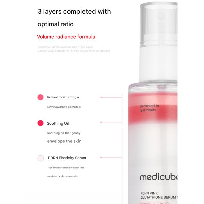 Medicube PDRN Pink Glutathione Serum Mist 100ml (3 Options)