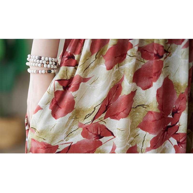 Simple Fashion Summer New Plus Size Round Neck Printed Dresses