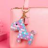 Cute Rhinestone-Studded Pony Keychain Car Keychain Women'S  Bag Charm Small Gift