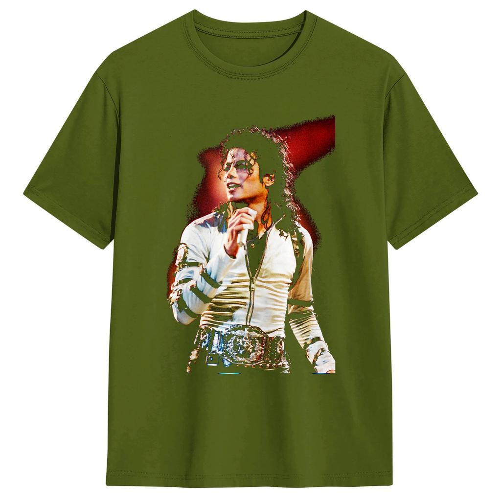 MMichael JJackson Smooth Criminal Live Bad World Tour T Shirt Unisex Fun T Shirts Beach Trendy Cool Tees Cheap Oversized Clothes