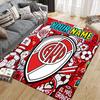 Custom Name,Club Atlético River Plate Home Sofa Decoration for Living Room & Bedroom, Non‑Slip Play Flannel Floor Mat for Game Room