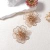 Bohemian personality retro trend metal hollow flower stud earrings creative unique senior design sense
