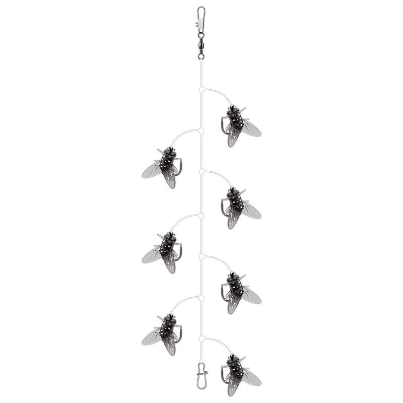 Fly Fishing Rig: Hook Set, Line, Lures, Soft Minnow Bait, Micro Fake Fish Bait