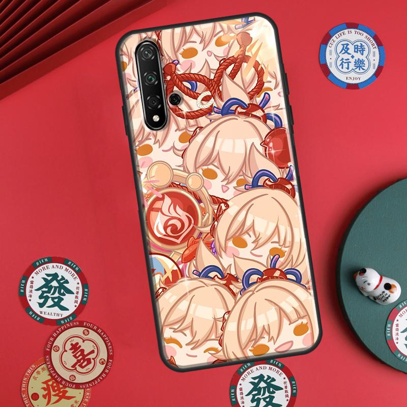 Cute Cartoon Genshin Impact For Huawei P30 P20 P40 Lite P60 Pro Nova 5T 12s 12i 11i Y90 Y70 Y60 Y61 Y91 Y72 9 10 SE Case