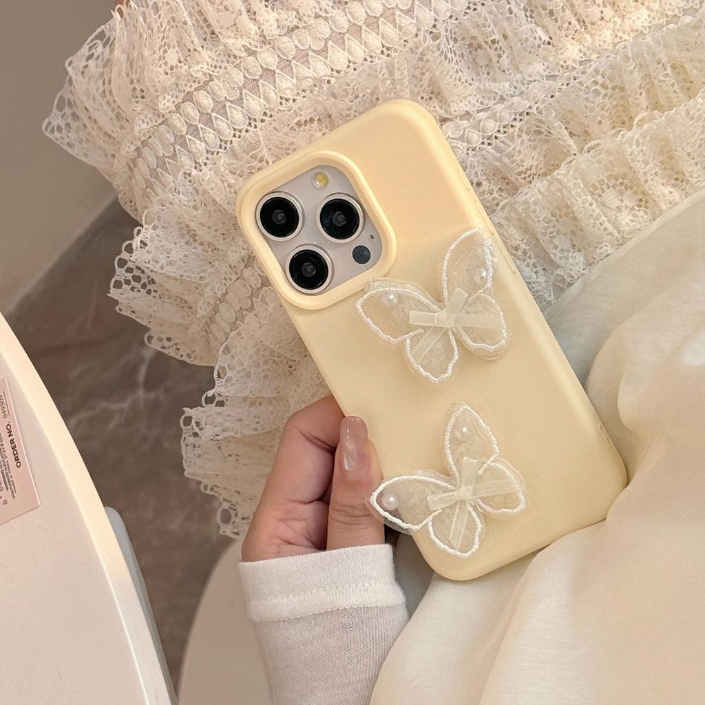 Three-dimensional Lace Bow Phone Case 17 for Apple 16 Gentle for IPhone 15 Promax for 13 Korean Style 11 Soft
