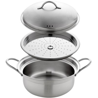 ErnestPot en faïenceLéger/ne transmet pas les odeursCuiseur vapeur compatible IH avec plaque de cuisson à la vapeurPot à deux mainsPour 2 à 3 personnes)(Tabrepo 20cm