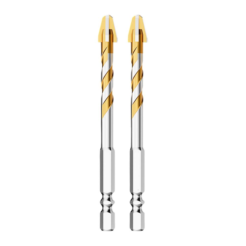 2PCS Alloy Eccentric Drill Bit Set with 9 Blade Design for Concrete and Marble Minimized Vibration for Comfortable Use
