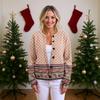 Women'S  Sweater Cute Fun Printing Sweater Fall And Winter Long Sleeve Knitted Sweater