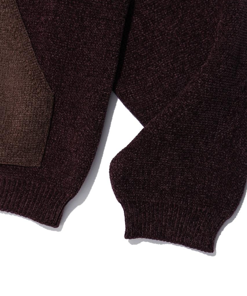 CRITIC Work Jacket Knit Zip Up Purple