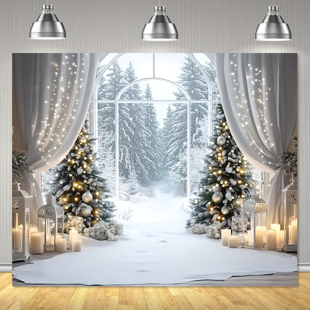 Christmas Winter Backdrop Xmas Decoration Background Winter Backdrop Decorations For Photo Studio Photo Booth Christams Party