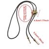 Unisex Southwest Inspired Bolo Tie Necklace Hip Hop Jewelry With Tribal Pendant And Practical PU Leather Metal Chain