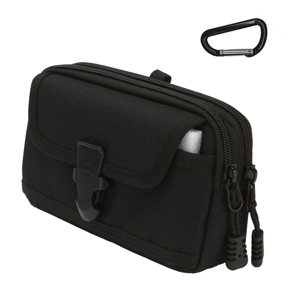 

Нейлонова зовнішня Molle EDC сумка-підсумок на поясну сумку Дорожня Кемпінгова Маленька кишеня Тримач для мобільного телефону Чохол для мобільного телефону чорний