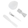 4 stuks Gezichtsmasker Kom Set Maatlepel Spatel Siliconen Kwast Wasbare Huidmasker Applicator Wit